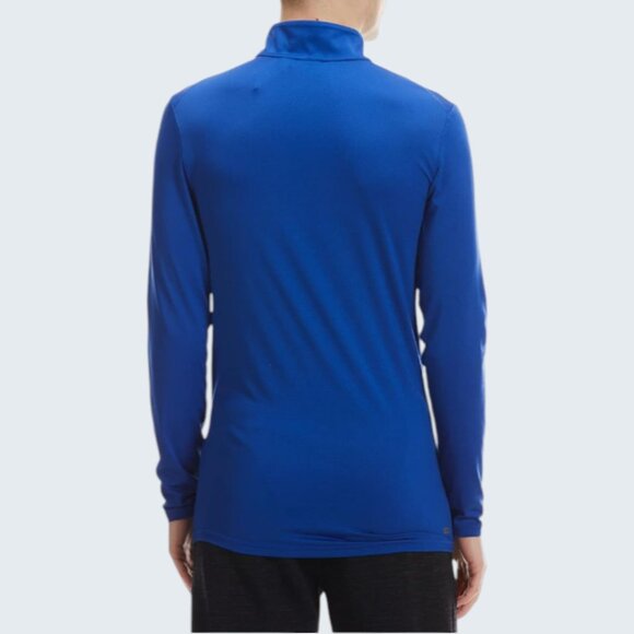 Spyder Shirt Men's Mock Neck Long Sleeve Active Pro Web Blue Stretch Large NWT - Picture 2 of 16
